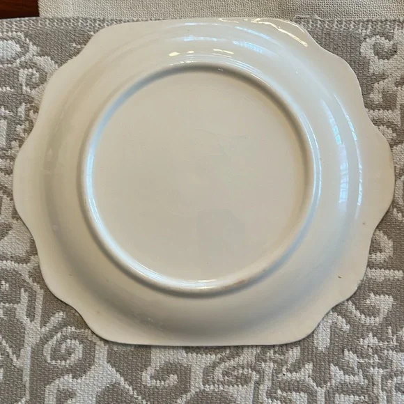 Large Plate/Bowls 11” Homer Laughlin Orange Line Floral Rare 1930s Era Set of 4 - Picture 3 of 5